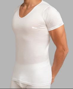 Sous-vêtement pour homme personnalisé, col rond, 100% coton, uni, écologique, respirant, manches trois-quarts, export direct d'usine BD - Product Image 5