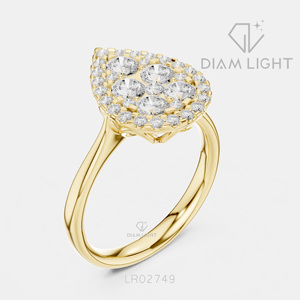 Bague de fiançailles en or blanc 14 carats avec diamant de laboratoire rond de 1,003 carats, certifiée IGI, bijoux fins pour femmes, cadeau - Product Image 6