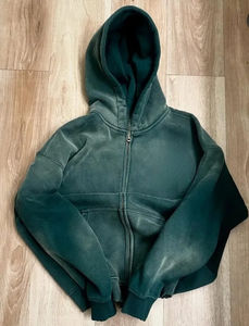 Sweat à capuche oversize uni en molleton de coton épais 420g, design unique, qualité supérieure - Product Image 4