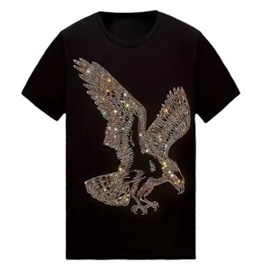 Nouveau catalogue Slim Fit Summer Strass T-Shirts Hommes Mode À Manches Courtes Style Social À La Mode Chemises Décontractées À La Mode - Product Image 1