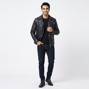 High Street Style <b>Men's</b> Vintage Varsity Leather <b>Jacket</b> with Linen Lining Breathable Feature Winter <b>Warm</b> Casual Sportswear - Product Image 5