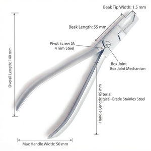 Pince orthodontique dentaire manuelle en acier inoxydable DETAIN IMPEX pour chirurgie dentaire, certifiée CE Classe I - Product Image 6