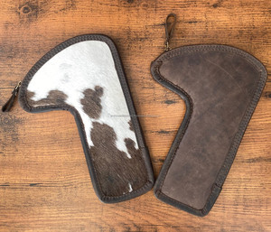 El más nuevo soporte de funda de perno de cuero genuino de grano completo de alta resistencia, cubierta de perno de gran capacidad, se adhiere al cinturón para facilitar su transporte - Product Image 3