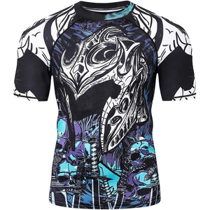 High Quality Half Sleeve Rash Guard Breathable Sports <b>Compression</b> <b>Shirt</b> Professional Supplier - Product Image 1