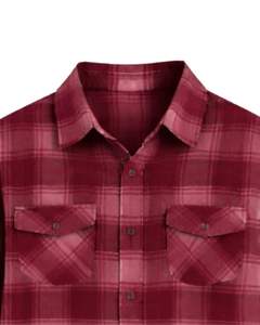 Camisa de Franela a Cuadros Ombre Personalizada para Mujer, Manga Larga, Cierre de Botones, Estilo Casual, con Dos Bolsillos en el Pecho, Blusa de Invierno - Product Image 5