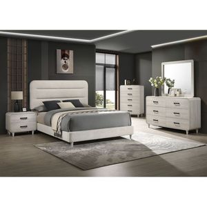 Comodino in Legno Massello Stile Contemporaneo con Finitura Bianca Unica e Due Cassetti, Arredamento Camera da Letto - Product Image 5