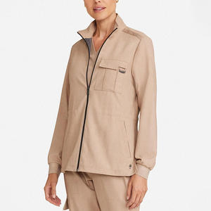 New Fashion Women Scrub Zipper Winter Jacket Hospital Uniform Medical Scrubs Nurse Jacket Women Soft Fleece Outwear Coat - Product Image 6