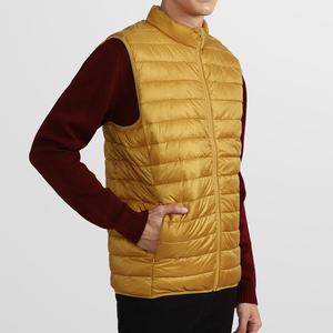 Chaleco Acolchado de Invierno para Hombre de Alta Calidad con Cuello Alto, Cremallera Completa, Logotipo Personalizado, Tejido de Lona Cálido y Resistente al Viento en Oferta - Product Image 3