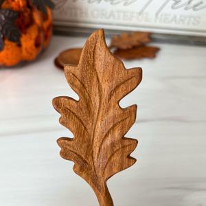 Cuillère en bois de style vietnamien américain artisanale, sculptée, écologique, en bois naturel, durable, résistante à la chaleur, lavable au lave-vaisselle - Product Image 2