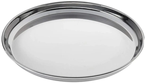Plato de Servir de Metal Resistente, Bandeja de Acero Inoxidable para Cocina, Buffet y Fiestas, Resistente al Óxido, Fácil de Mantener y Elegante - Product Image 2