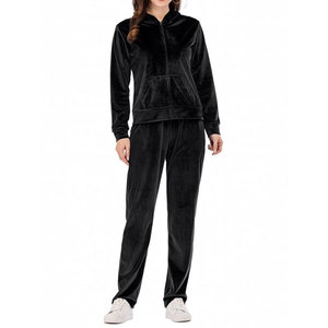 Nouveaux ensembles en velours courts à capuche, tenues deux pièces pour femmes, survêtement - Product Image 1