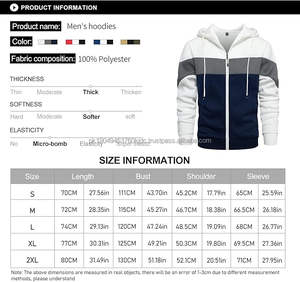 Sudadera con Capucha Extra Grande para Hombre, Estilo Vintage, con Cierre de Cremallera, Tejido Grueso 100% Algodón, Sudadera de Invierno con Función de Secado Rápido - Product Image 6