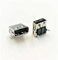 Conector USB 2.0 Hembra Tipo Stock 1x1 de 90 Grados DIP 4 Posiciones para Soldar/Prensar, Compatible con RoHS, Marca LITE, Montaje SMT para PCB