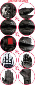 Meilleurs gants de course en cuir de vachette imperméables et coupe-vent à doigts complets, compatibles écran tactile, respirants, personnalisables été/hiver - Product Image 6