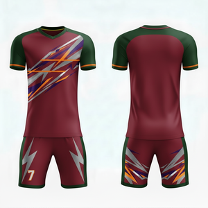 Ensemble de maillots d'entraînement de football personnalisés, uniforme d'équipe de football professionnel, vêtements de sport respirants, taille personnalisée, design par sublimation - Product Image 1