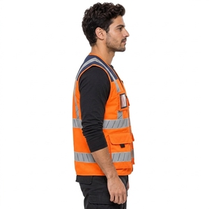 Chaleco de Seguridad para Hombre, Chaleco de Trabajo Reflectante, Diseño de Alta Visibilidad, Material Transpirable y Ligero, Ajuste Cómodo, Ropa de Trabajo para Exteriores, OEM - Product Image 5