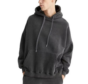 เสื้อฮู้ดดี้ผ้าฝ้าย 100% แต่งโครเชต์ ซับในอย่างดี สไตล์วินเทจลำลอง สำหรับฤดูใบไม้ร่วง สีตัดกันที่ด้านหลัง พร้อมป้ายโลโก้ขนาดใหญ่ พิมพ์ลาย รีดได้ - Product Image 3