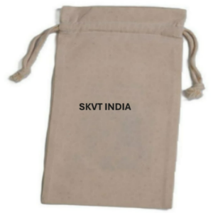 Custom Eco-Friendly 100% Organic Muslin Cotton Pouch Medium White Calico Cloth <b>Canvas</b> <b>Drawstring</b> <b>Bag</b> SKVT INDIA Promotional - Product Image 3
