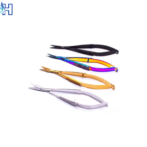 Factory Price Stainless Steel Curved Sharp Blade Precision Nail Spring Cuticle <b>Scissors</b> Custom Logo Steel Handle Non-Foldable - Product Image 1