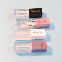 Vente en gros de tubes de brillant à lèvres carrés et uniques de marque privée personnalisés de 7ml tubes vides d'huile à lèvres emballage de tube cosmétique