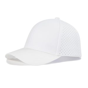 Gorra de Béisbol Blanca de 6 Paneles, Transpirable, Ajustada, Unisex, para Deportes al Aire Libre, Color Sólido, Casual, para Adultos, Primavera/Verano - Product Image 1