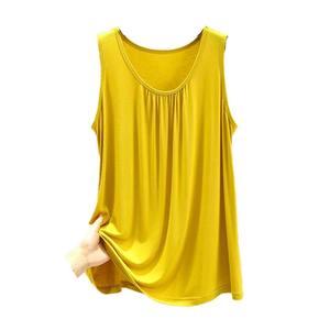 Camiseta sin mangas ligera de verano para mujer, cuello redondo, básica, para entrenamiento deportivo, blanca lisa - Product Image 3