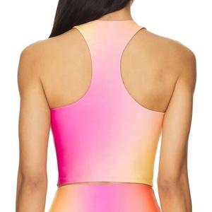 Top corto sin mangas para mujer, hermoso Sujetador deportivo de Yoga sin costuras, Top de lona de secado rápido para Fitness, corto y transpirable - Product Image 2