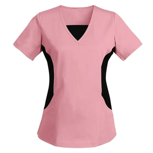 Anti Wrinkle Woven Medical <b>Scrubs</b> <b>Set</b> for Women V Neck Jogger Nursing Uniform Comfortable Fit Women V Neck Jogger <b>Scrubs</b> <b>Set</b> - Product Image 1
