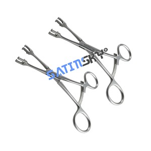 Forceps malleolaires 210 mm, forceps orthopédiques pour maintenir les os, 2 points 15 °   Instrument chirurgical en acier inoxydable angulaire - Product Image 1
