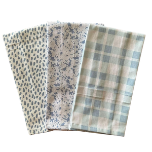 Serviettes de cuisine en coton tissées à la main pour restaurants, fabrication OEM, motif gaufré rayé, avec boucle de suspension - Product Image 4