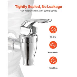 Dispenser per Bevande in Plastica da 2,64 Galloni con Rubinetto e Scomparto per Ghiaccio per Feste - Dispenser per Tè Freddo, Limonata, Succhi - Product Image 3