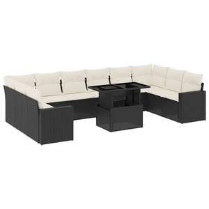 Ensemble de canapés de jardin blanc crème et noir - Product Image 2