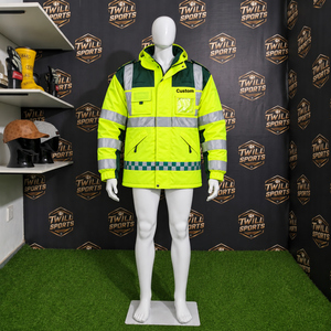 <b>Hi</b> <b>Vis</b> Safety <b>Jacket</b> Men Yellow Reflective Workwear Water Resistant Windproof Custom Printed Outdoor Protective Apparel - Product Image 4