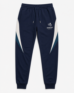 SINEWY SPORTS Men's Navy Blue Hooded Tracksuit Set Color Blocking Sporty Style Full Length With Side Pockets - Product Image 6