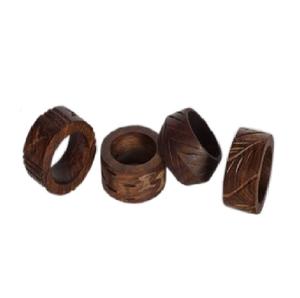Support en bois réglable de couleur noire pour les fêtes stocké porte-anneau de serviette rond personnalisé pour la décoration de Table de fête et de mariage - Product Image 4