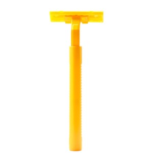 มีดโกนหนวดใบมีดคู่สแตนเลสสำหรับโกนหนวดและหน้าพร้อมที่จับพลาสติก - Product Image 4