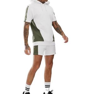 High Quality Men's Summer <b>Knit</b> cotton Short Sleeve Round Neck T-Shirt and Shorts <b>Set</b> Loose Fit Casual Two-Piece OEM Wholesale - Product Image 1