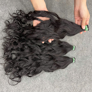 Extensiones de Cabello Natural Ondulado al Por Mayor, Color Negro Natural, Densidad Completa, Cabello Humano Vietnamita Muy Brillante - Product Image 2