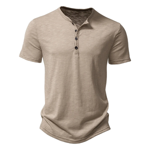เสื้อยืดคอกลมผู้ชายฤดูร้อนปี 2026 ขายส่ง ผ้าฝ้าย 100% แขนสั้น สไตล์ลำลอง ผ้าถักเรียบๆ เสื้อเปล่าสำหรับสั่งทำ - Product Image 3