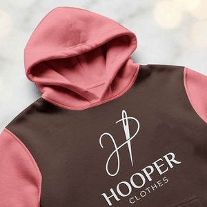Hooper Clothes Sweat à capuche marron-rose pour homme, manches régulières, polaire, polyester/coton, respirant, séchage rapide, streetwear - Product Image 3