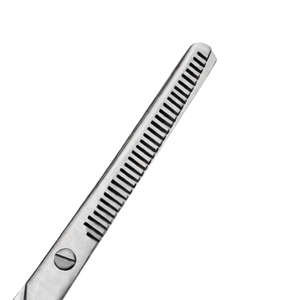 Ciseaux à effiler double face 7,5 pouces, manche noir, acier inoxydable, qualité supérieure, pour texturisation des cheveux - Product Image 4