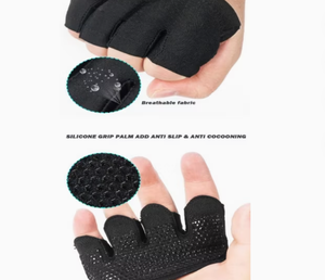 Cheap Unisex Non <b>Slip</b> Gym Fitness Deadlift Breathable <b>Half</b> Finger Weightlifting Gloves - Product Image 2