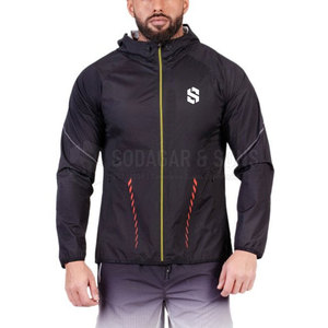 <b>Lightweight</b> <b>Running</b> Winter <b>Jacket</b> With Wind Resistant Fabric And Breathable Mesh Lining For Outdoor Training - Product Image 2