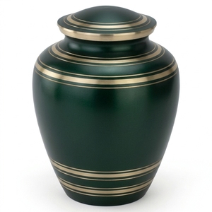 Urne funéraire en laiton bronze de qualité supérieure avec élégants accents dorés pour cendres humaines – Contenant pour hommage éternel - Product Image 4