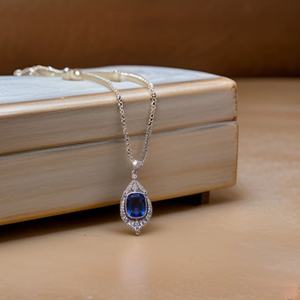 Bijoux en argent sterling saphir bleu serti clos, style ethnique, pierres précieuses, faits à la main, vente en gros pour enfants - Product Image 3