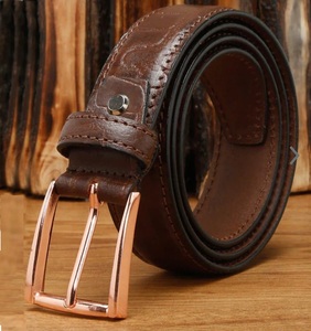 Cinturón de Cuero Genuino de Vaca Estilo Vintage 2026 para Hombre, Marrón, Retro, Casual de Negocios, Hebilla de Aleación Resistente, Estilo Formal - Product Image 1