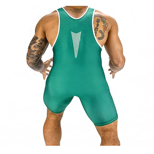 Camiseta de tirantes de lucha libre para hombre, azul con ribete amarillo, talla grande, informal, cuello redondo, color liso, tejido de punto, ropa deportiva - Product Image 4