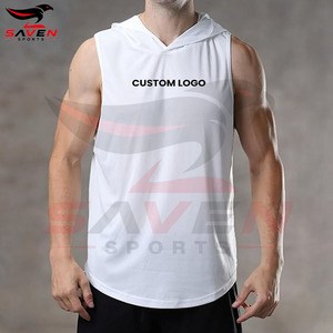 Comfortable OEM ODM Service Best Supplier Custom Logo <b>Running</b> Solid Blank Best Material In White Color Sleeveless <b>Hoodies</b> - Product Image 6