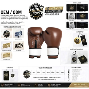 Gants de boxe en cuir véritable à vendre en ligne, étiquette privée, gants de boxe respirants personnalisés, gants de boxe professionnels en cuir - Product Image 4