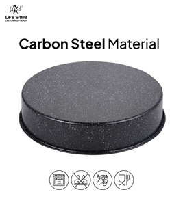 Premium Carbon Steel Round cake pan with Multi-layer Granite Non-Stick Coating <b>Oven</b> Safe & Even Heat Distribution - Product Image 4
